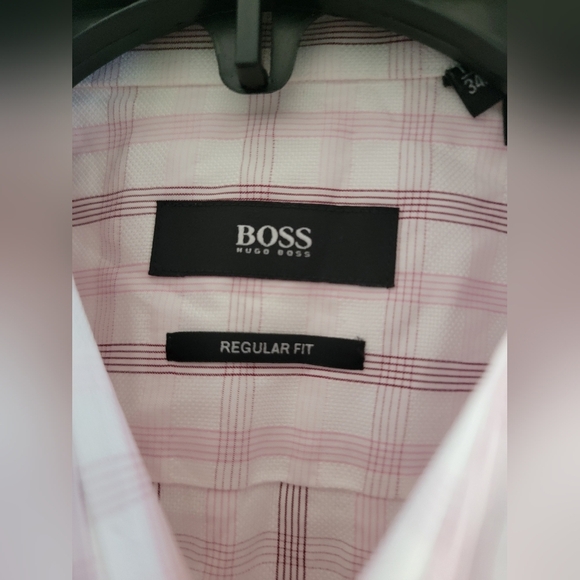 Hugo Boss Pink Plaid Casual Shirt - Picture 2 of 5